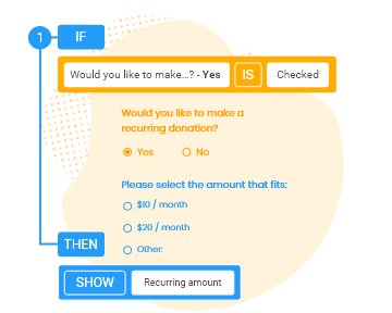 conditional logic for charity online forms