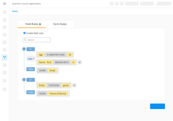 form creator with conditional logic & branching