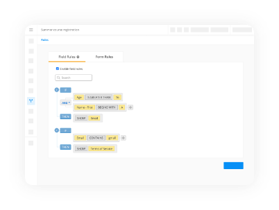 form creator with conditional logic & branching