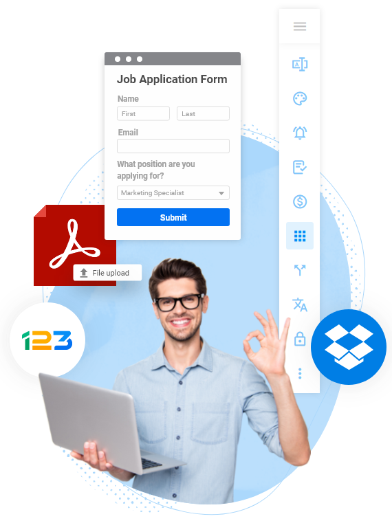 how to create an upload form with dropbox integration