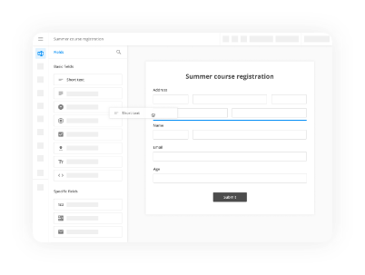 WYSIWYG form builder