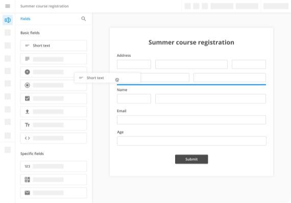 WYSIWYG form builder