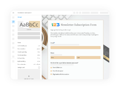 form builder with built-in designer
