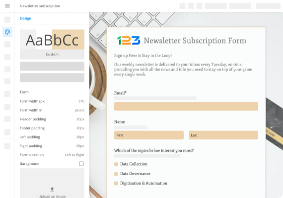 form builder with built-in designer
