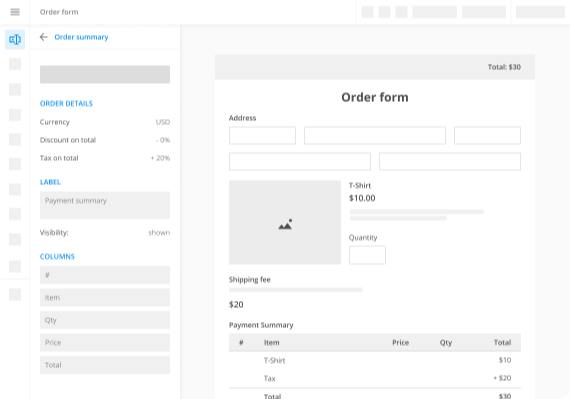 form builder with payment integration