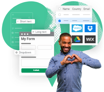 online form builder with database and integrations