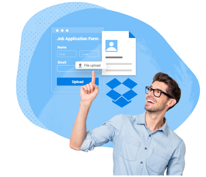 upload form with dropbox integration