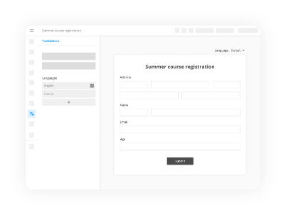 multilingual form builder