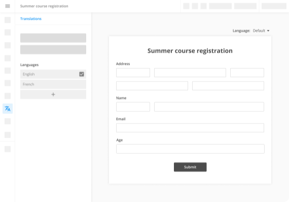 multilingual form builder