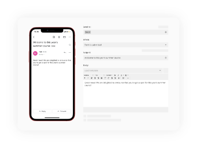form creator with custom email & SMS notifications