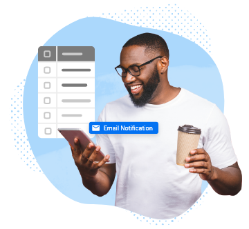 person using automatic payment confirmations on mobile