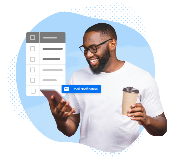 person using automatic payment confirmations on mobile