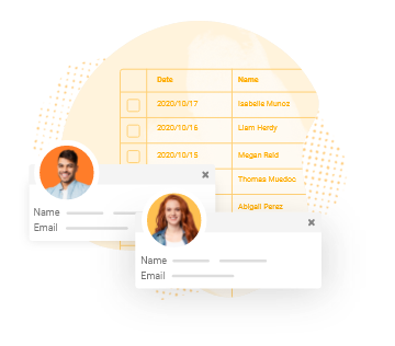 data table with nonprofit-related information