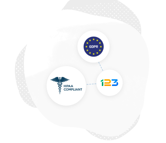 123 form builder is compliant with GDPR and HIPAA