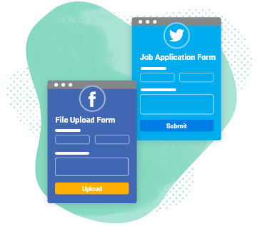 job application form with file upload and dropbox integration