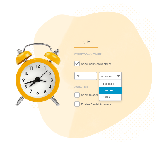 create online quiz with countdown timer