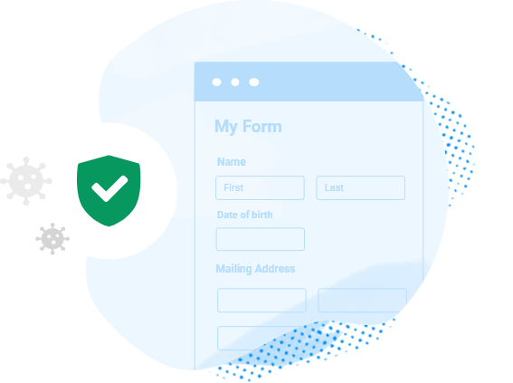 secure online form with virus and malware protection