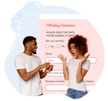 wedding invitation registration form for shopify