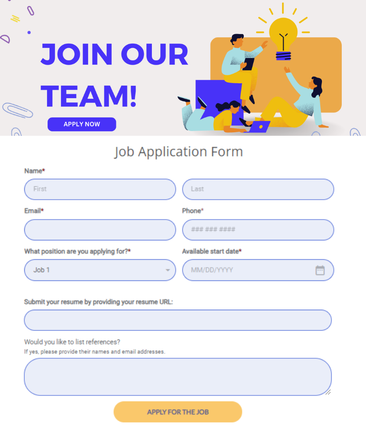 Free Job Application Form Template - 123FormBuilder